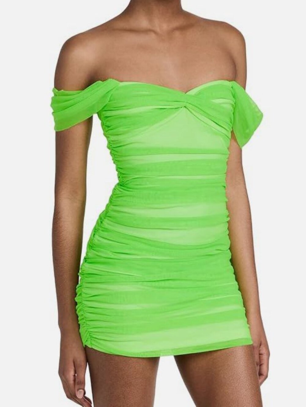 Norma Kamali Women's Green Walter Mini Dress Size XL